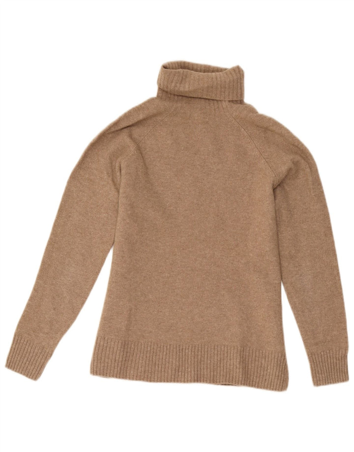 Massimo Dutti Jersey de cuello vuelto para mujer UK 10 Small Brown Wool