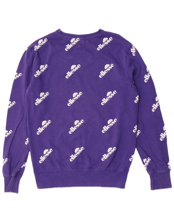 Ellesse - Sudadera gráfica para mujer, talla 40, algodón morado mediano