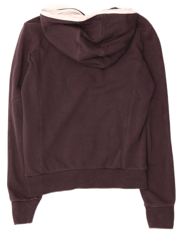 Bikkembergs Jersey con capucha y cuello con botones para mujer UK 44 Mediano Algodón negro