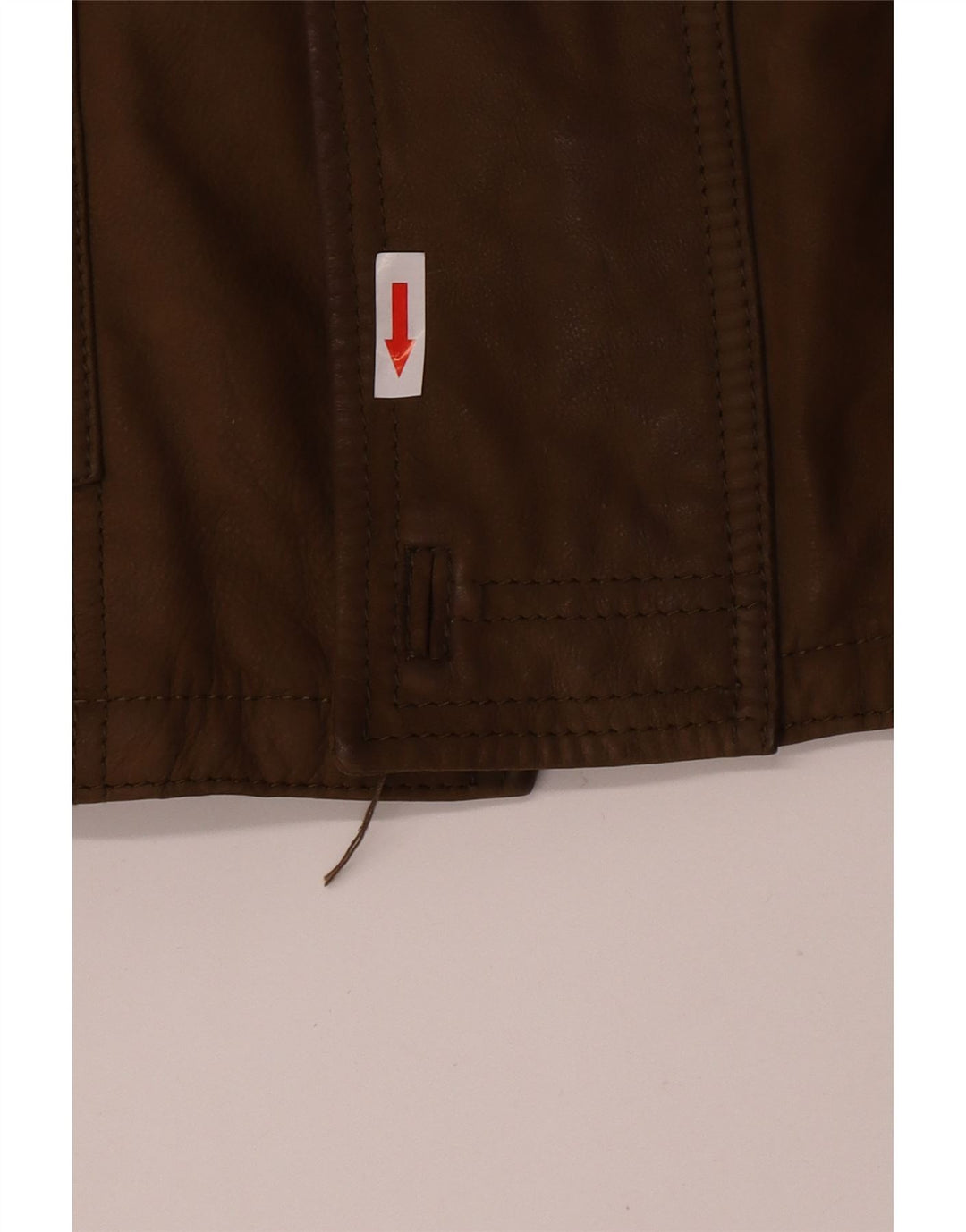Martin Eden Abrigo de cuero para hombre IT 50 Cuero caqui grande