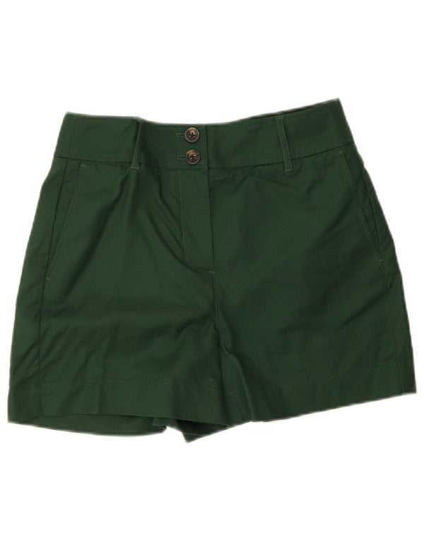 Boden Pantalones cortos chinos de cintura alta para mujer UK 10 Small W28 Algodón verde