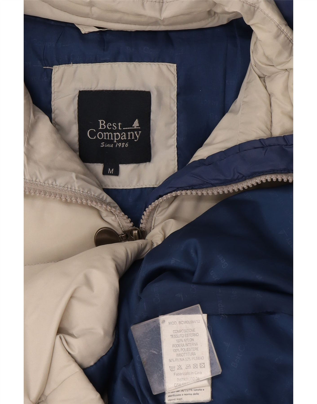 Best Company Chaqueta acolchada con capucha para mujer UK 44 Medium White Nylon