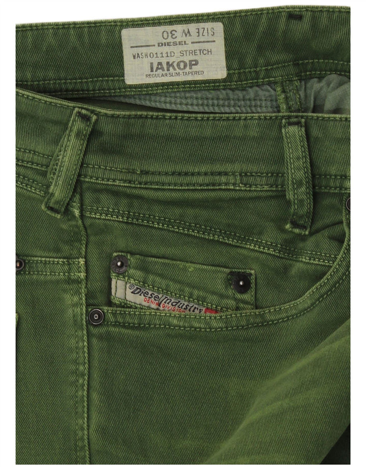 Diesel Hombre Iakop Regular Slim Tapered Jeans W30 L27 Algodón Verde