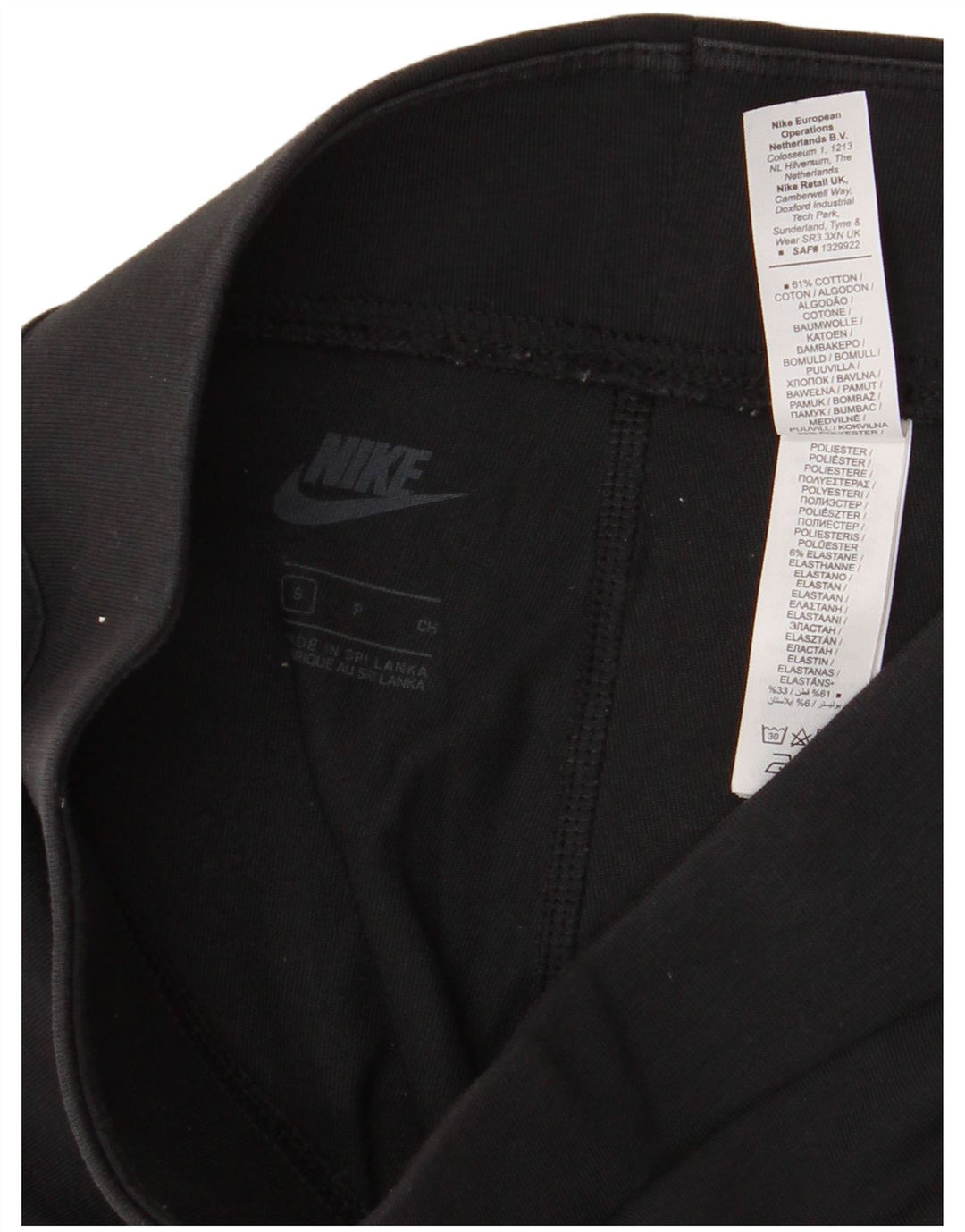 Nike Leggings gráficos para mujer UK 8 Small Algodón negro