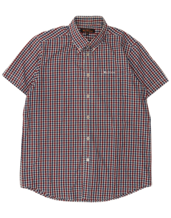 Ben Sherman Camisa de manga corta para hombre XL Vichy multicolor
