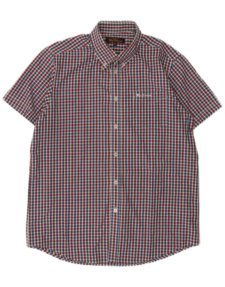 Ben Sherman Camisa de manga corta para hombre XL Vichy multicolor