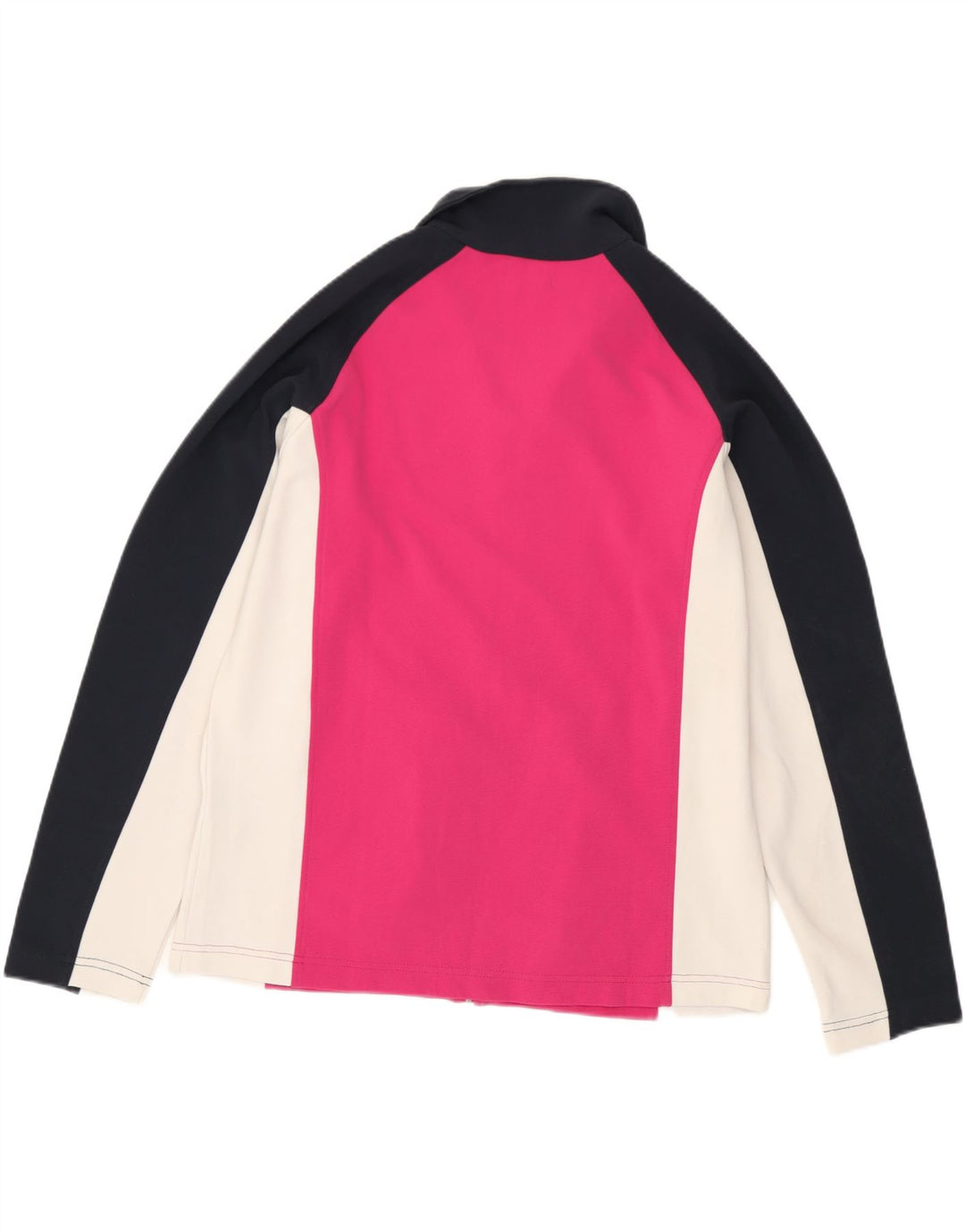 Kappa Mujer Chándal Top Chaqueta UK 40 Grande Rosa Colorblock Poliéster