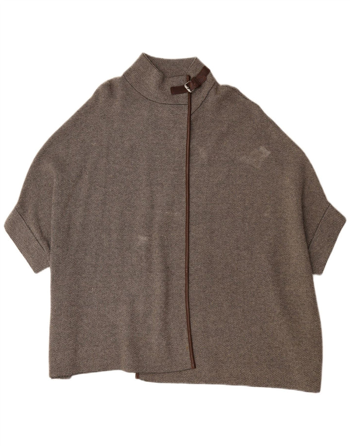 Massimo Dutti Cárdigan Extragrande de Manga 3/4 para Mujer UK 40 Small Gris