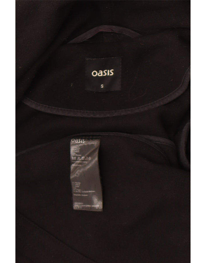 Abrigo abierto Oasis para mujer UK 10 Small Poliéster negro