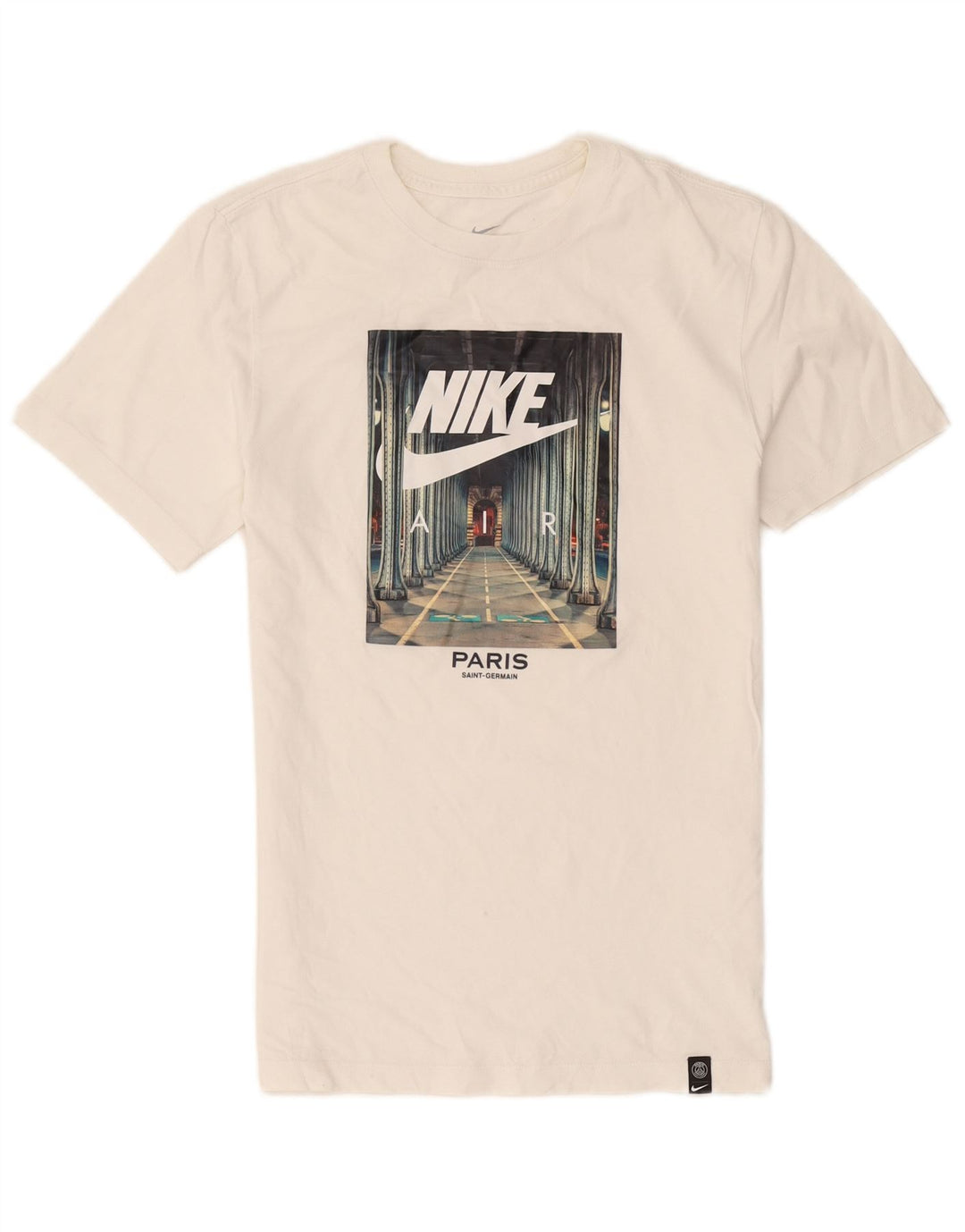 Nike - Camiseta gráfica para hombre, talla pequeña, algodón blanco