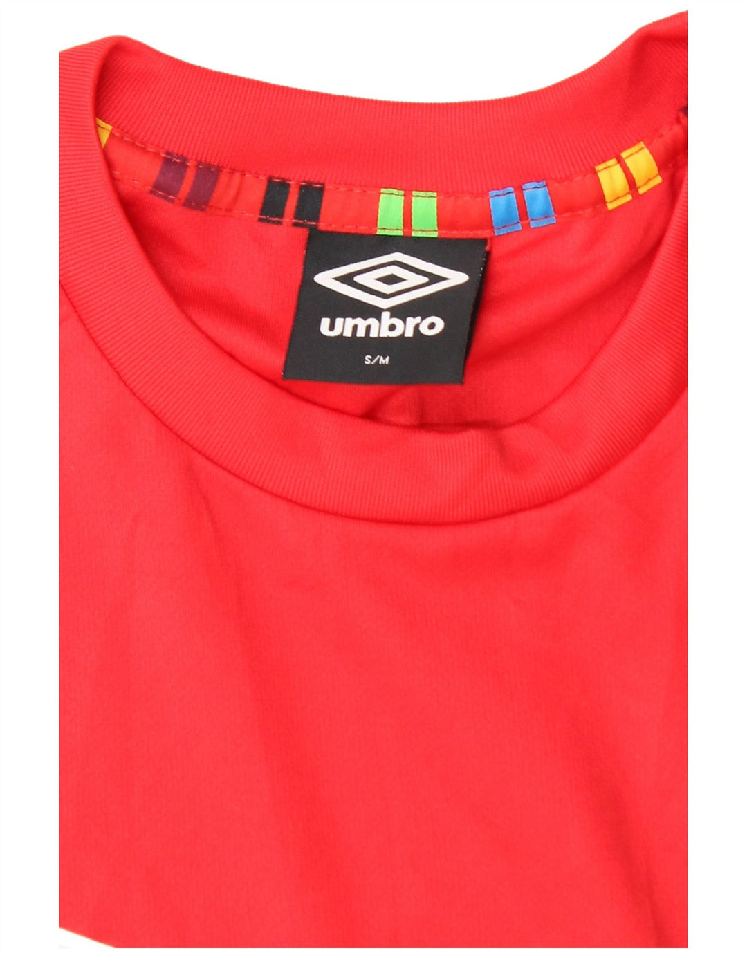 UMBRO Hombre Camiseta Top Small Rojo Colorblock Poliéster