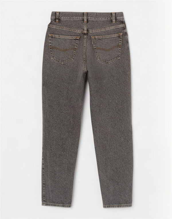 Vintage mujer cintura alta jeans cónicos IT 40 Pequeño W26 L30 Algodón Gris