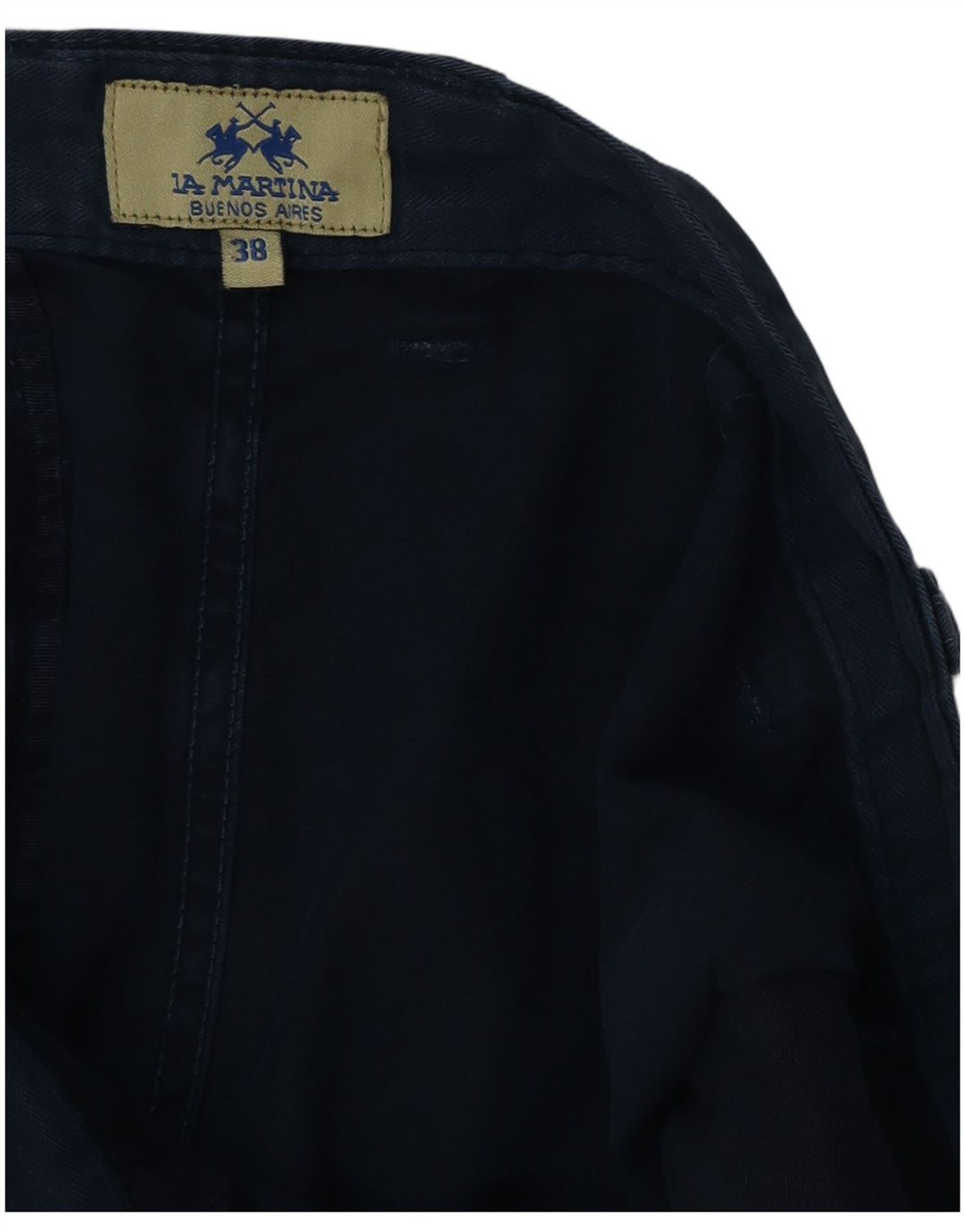 LA MARTINA Pantalones cortos chinos para hombre W38 XL Azul marino