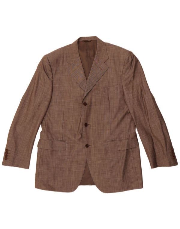 Canali Chaqueta tipo blazer de 3 botones para hombre IT 50 Large Grey Wool