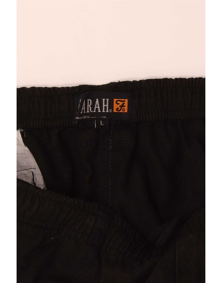 Farah Pantalones Cargo De Pierna Ancha Para Mujer Grande W34 L27 Negro