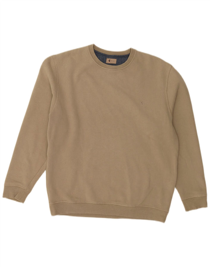 Gabicci Hombre Sudadera Jumper Algodón Beige Medio