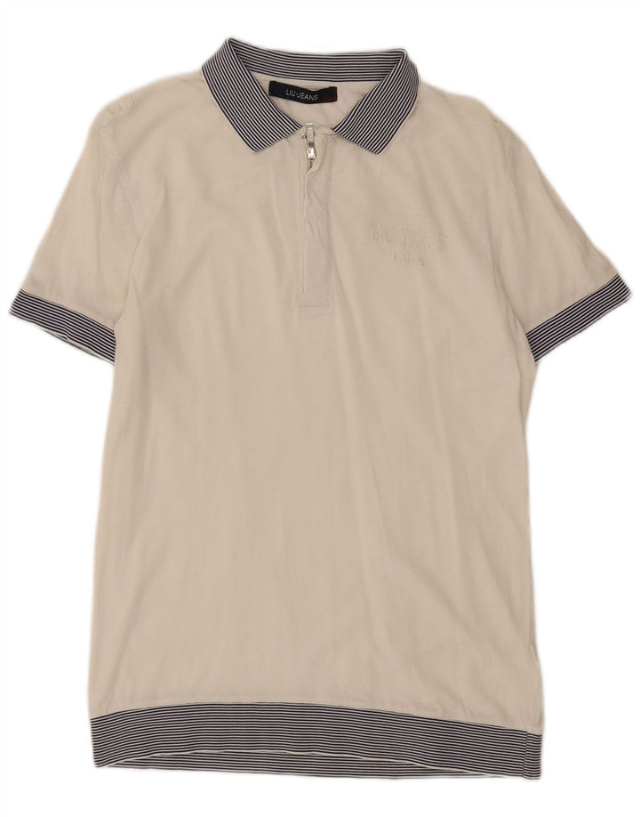 Polo Liu Jo Hombre De Algodón A Rayas Blanco Mediano
