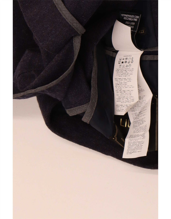Liu Jo Chaqueta tipo blazer de 2 botones para hombre IT 50 Grande Poliéster azul marino