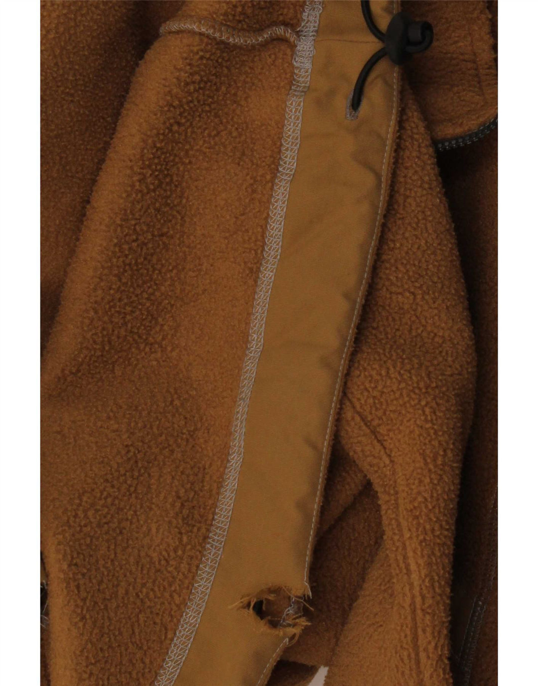 Murphy & Nye Jersey de forro polar con cuello y cremallera para hombre, tamaño grande, poliéster beige