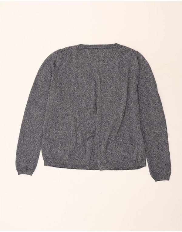 Massimo Dutti Jersey con Cuello Barco para Mujer UK 46 Large Azul Marino Moteado