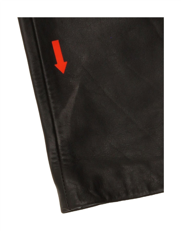 VINTAGE Womens Straight Leather Trousers W28 L27 Black Vintage Vintage and Second-Hand Vintage from Messina Hembry 