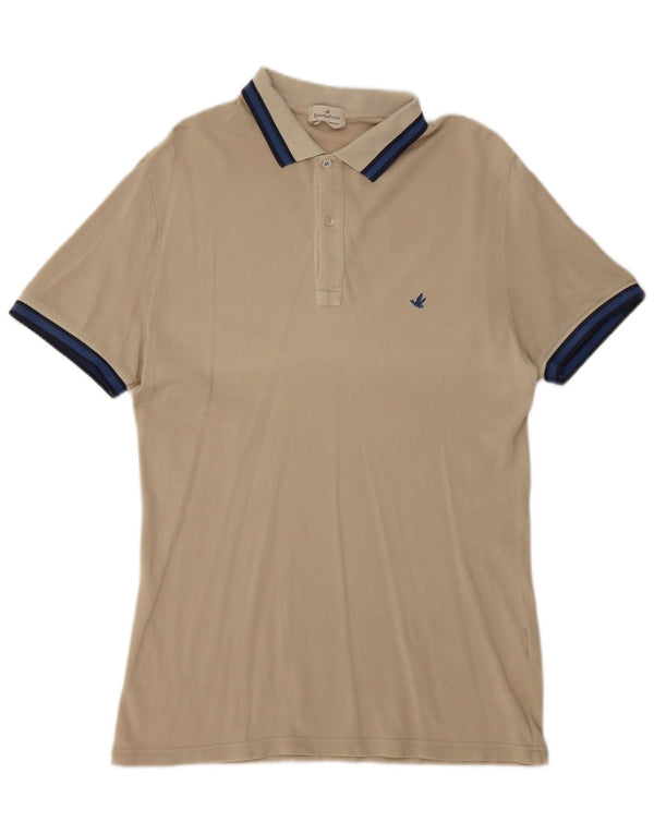 Brooksfield Polo para hombre IT 50 Algodón color block beige medio