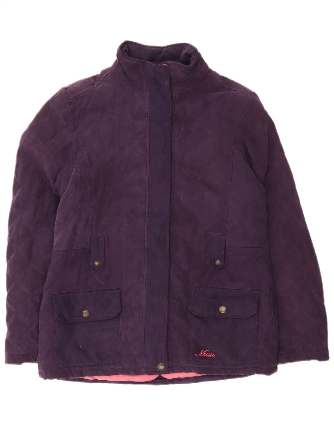 Musto Chaqueta Acolchada Firma Para Mujer UK 40 Grande Poliéster Púrpura