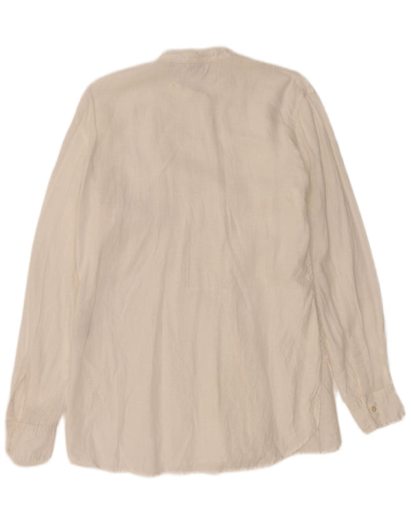 Aspesi Camisa de esmoquin para mujer IT 46 Large White Linen