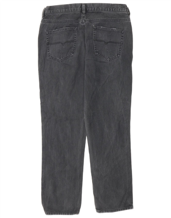 Diesel Mujer Vaqueros Rectos Slim Desgastados Con Cinturón Y Tobillo W29 L27 Gris