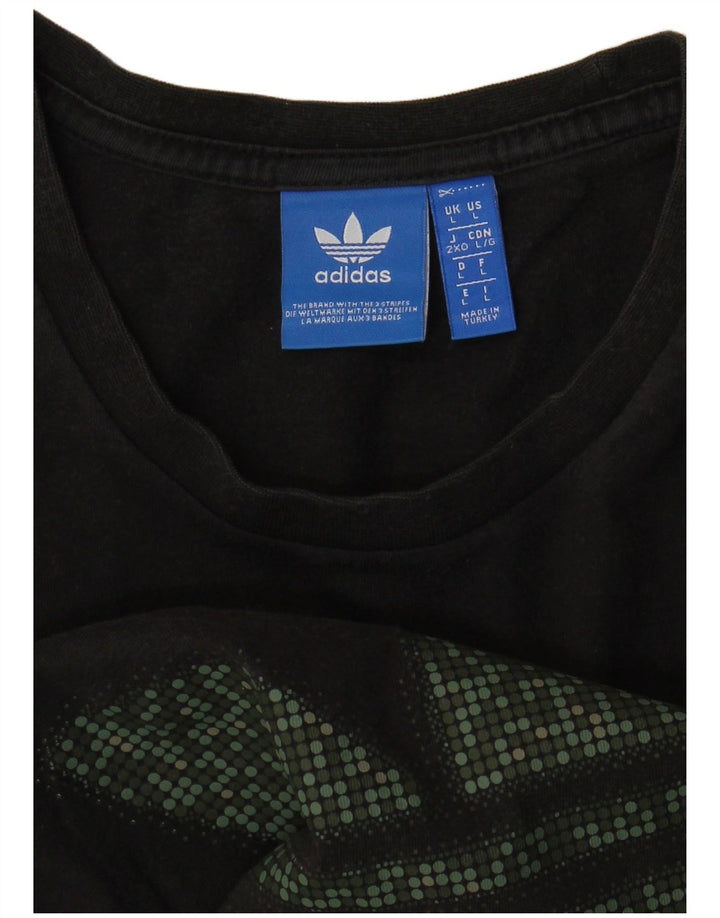 Adidas - Camiseta gráfica para hombre, talla grande, color negro