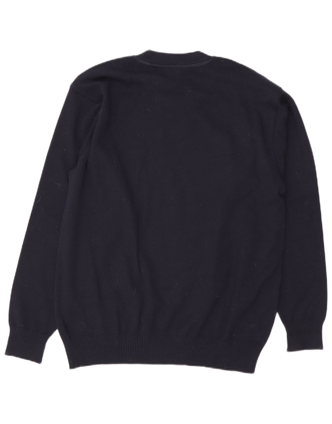 PAUL & SHARK Jersey de cuello redondo para hombre de lana azul marino grande