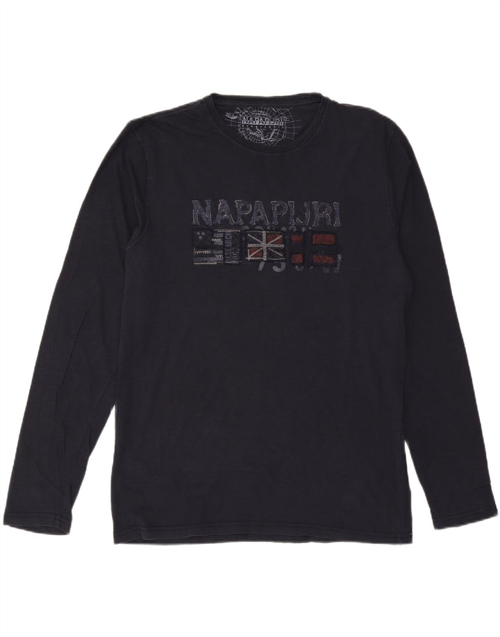 NAPAPIJRI Hombre Geographic Graphic Top Manga Larga XL Azul Marino