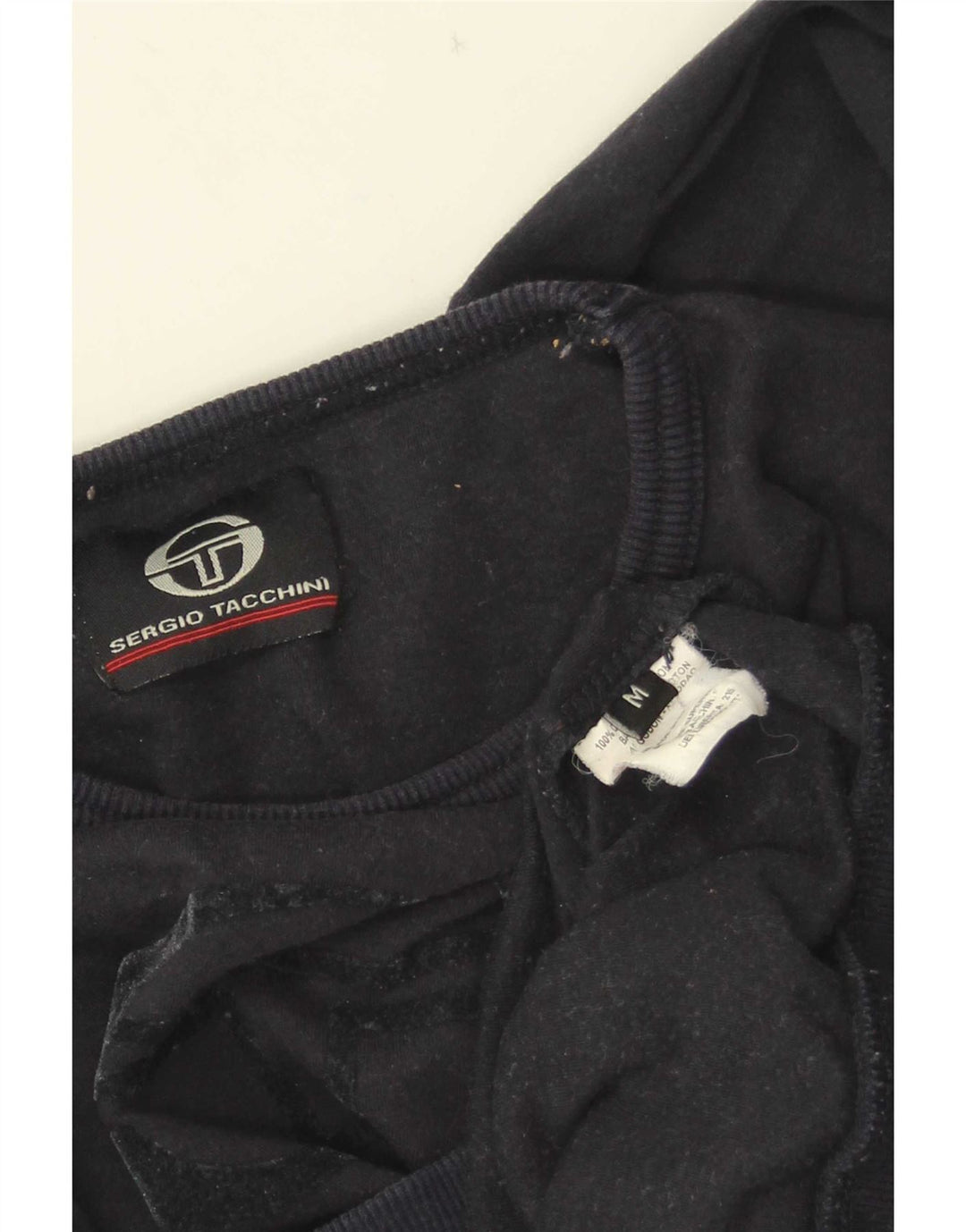 Sergio Tacchini Top corto con gráfico para mujer, manga larga, UK 40, mediano, azul marino