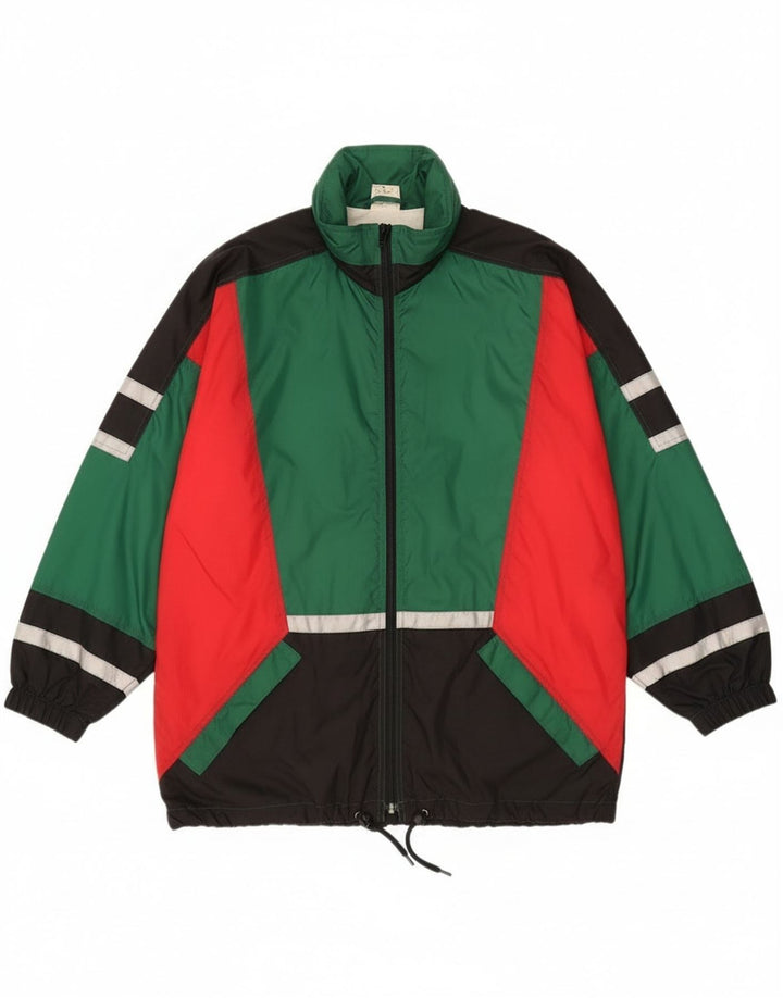 San Marco Hombre Chaqueta de chándal con capucha y diseño colour block en verde medio