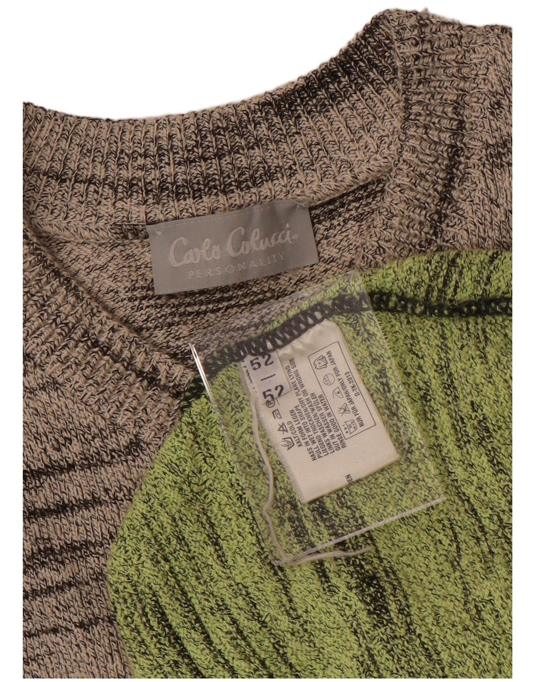 Carlo Colucci Jersey con cuello en V para hombre IT 52 Large Multicolor