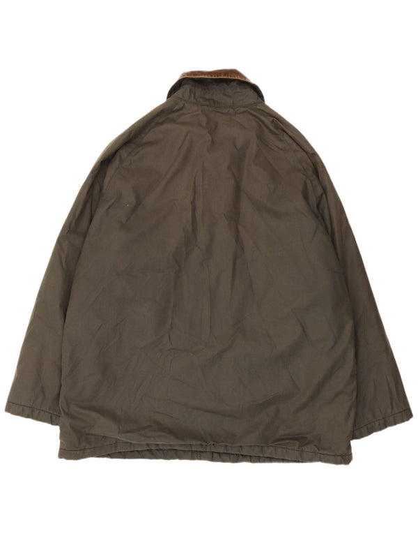 Brugi Chaqueta de algodón encerado para hombre UK 38 Medium Khaki