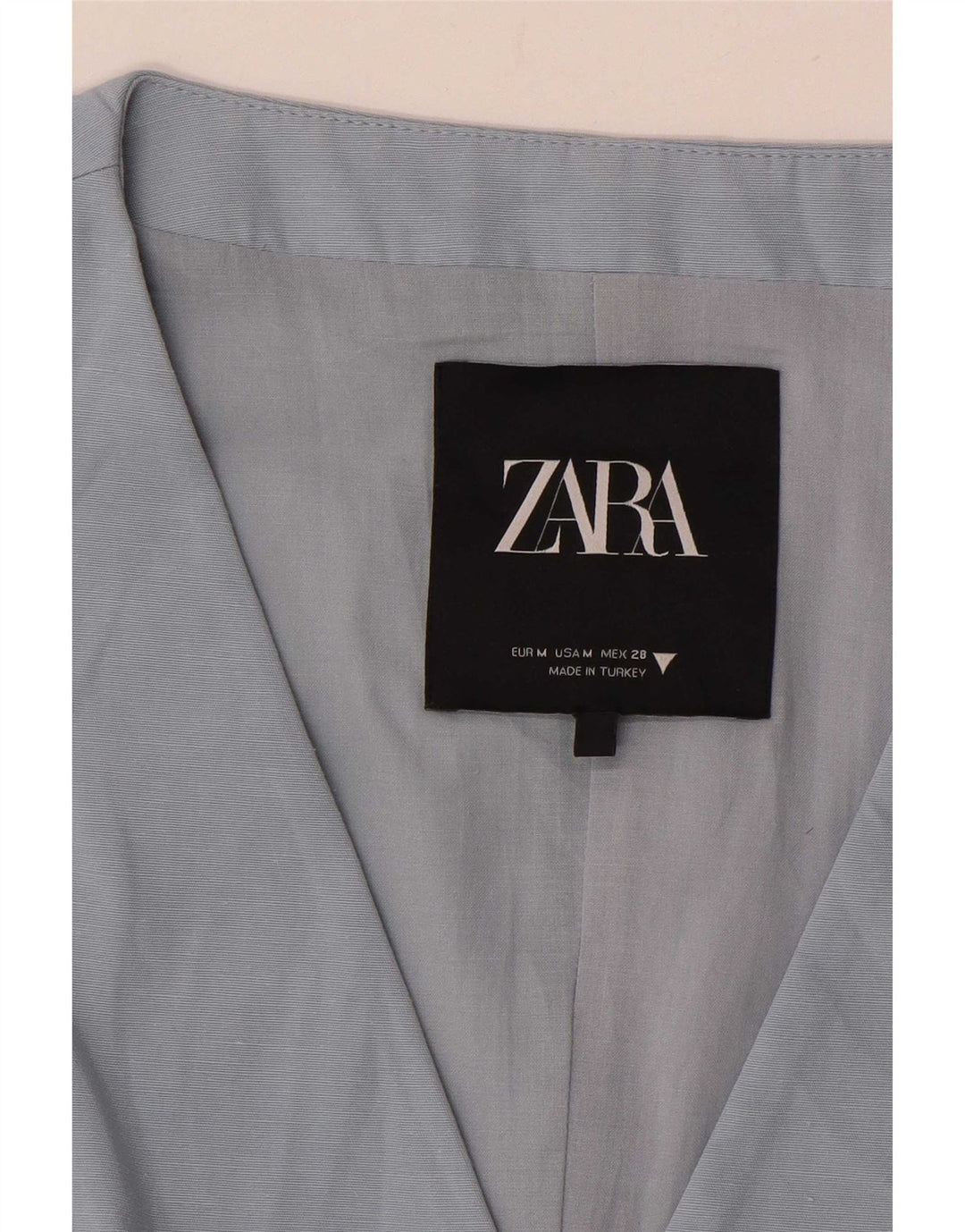 Zara Mujer Chaleco UK 42 Azul Medio