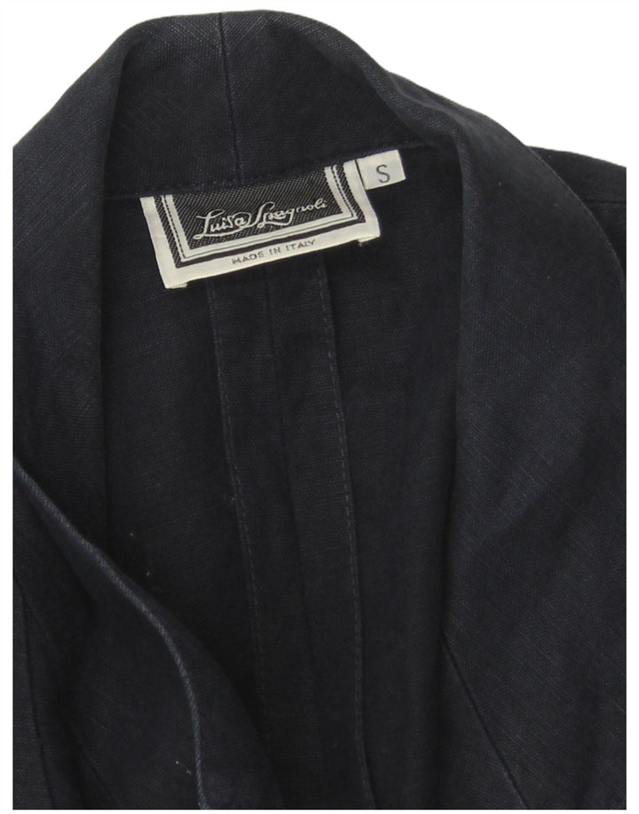 Luisa Spagnoli Chaqueta tipo blazer de 1 botón para mujer UK 10 Small Azul marino