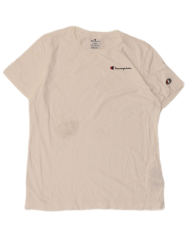 Champion Camiseta Mujer Top UK 40 Grande Algodón Blanco