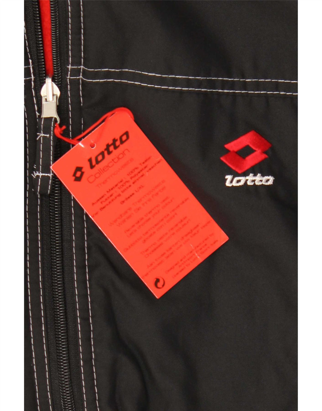 Lotto Chaleco reversible para hombre UK 40 Large Poliéster negro