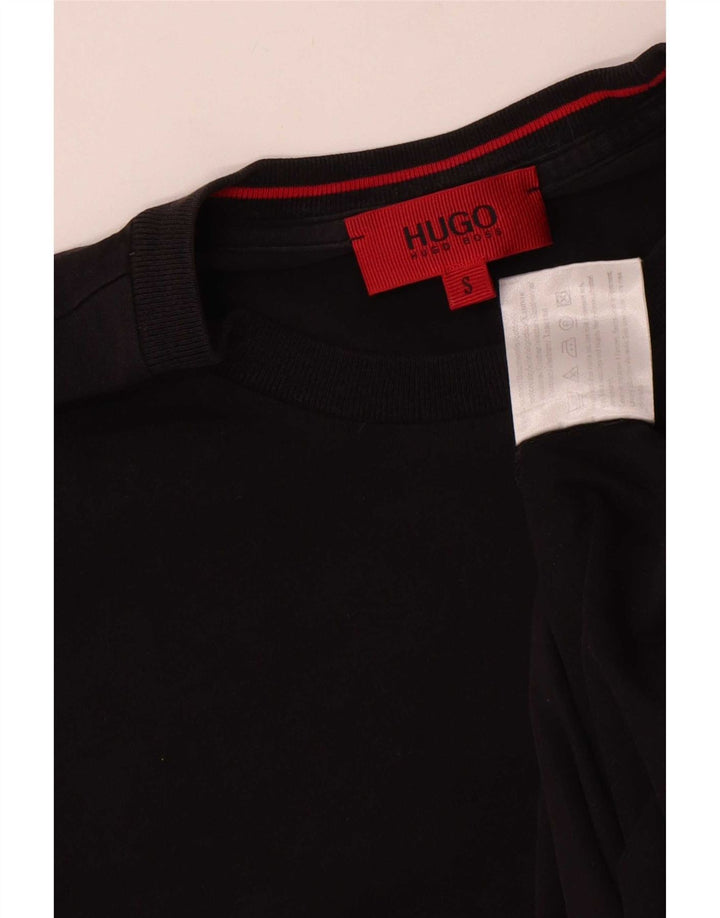 Hugo Boss Hombre Top Manga Larga Pequeño Algodón Negro