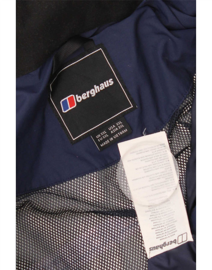 Berghaus Chaqueta impermeable con capucha para hombre UK 44 2XL Azul marino Poliéster