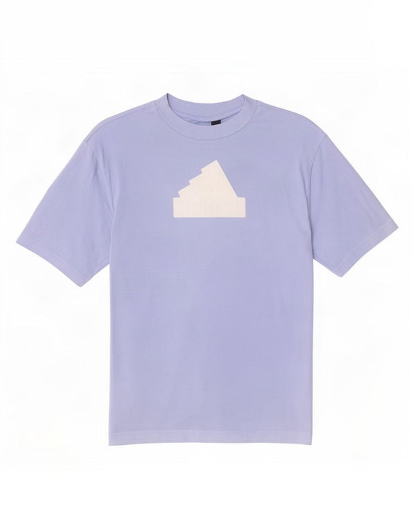 Adidas Camiseta gráfica extragrande para mujer UK 4/6 XS Algodón azul