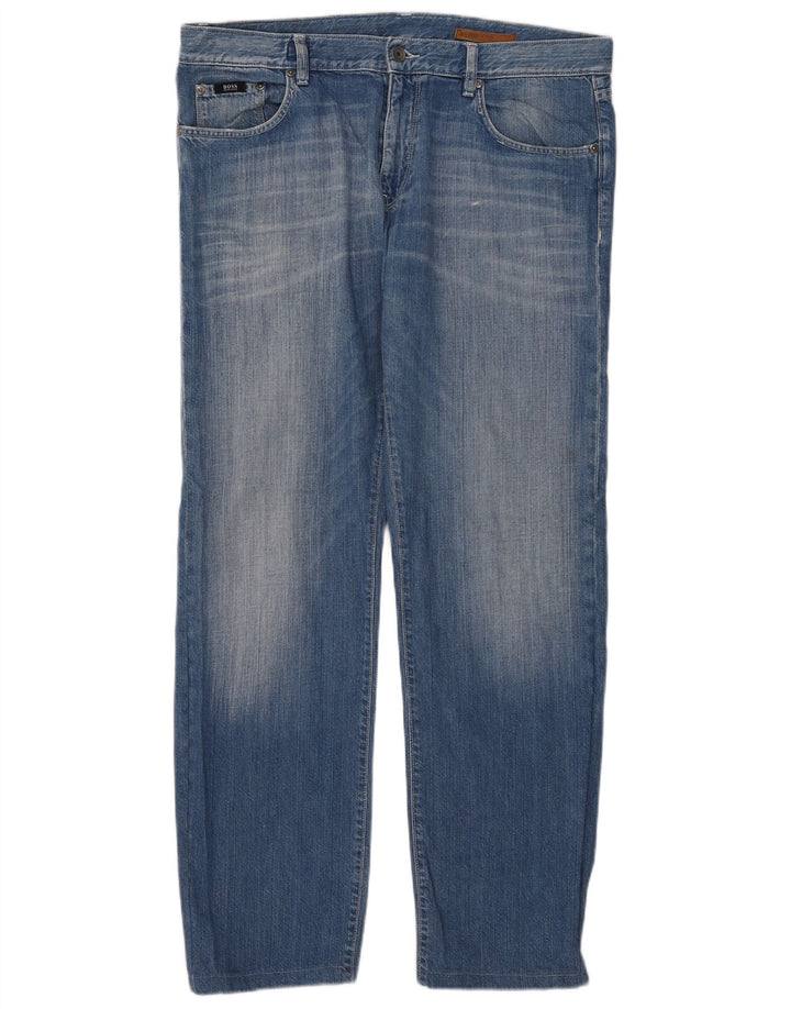 Vaqueros Hugo Boss Hombre Rectos W38 L34 Algodón Azul