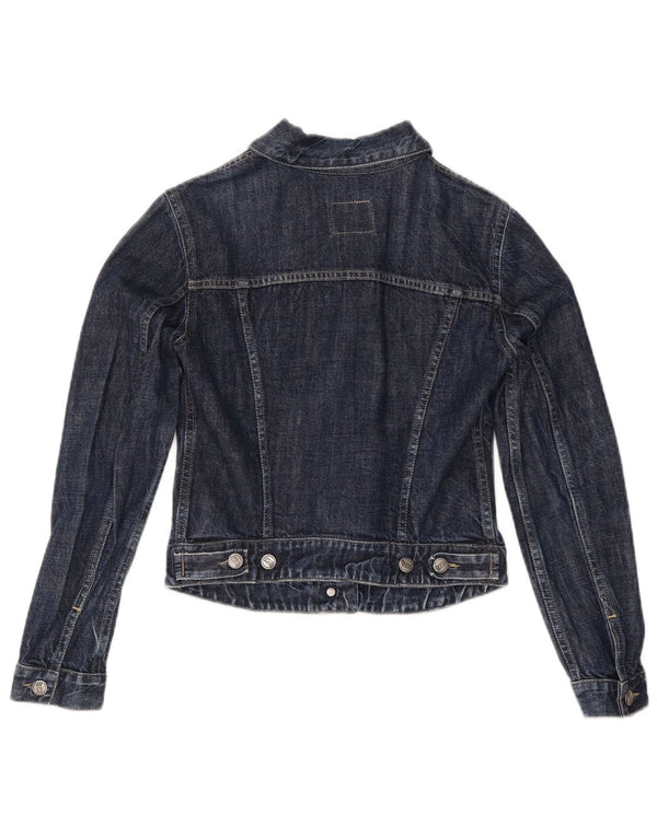 Chaqueta vaquera corta para mujer Gas UK 10 Small Azul marino Algodón