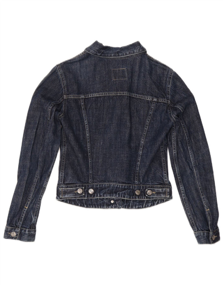 Chaqueta vaquera corta para mujer Gas UK 10 Small Azul marino Algodón