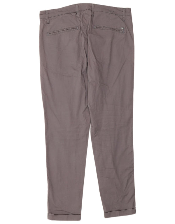 Liu Jo Pantalón chino ajustado para hombre IT 50 Large W34 L28 Algodón gris