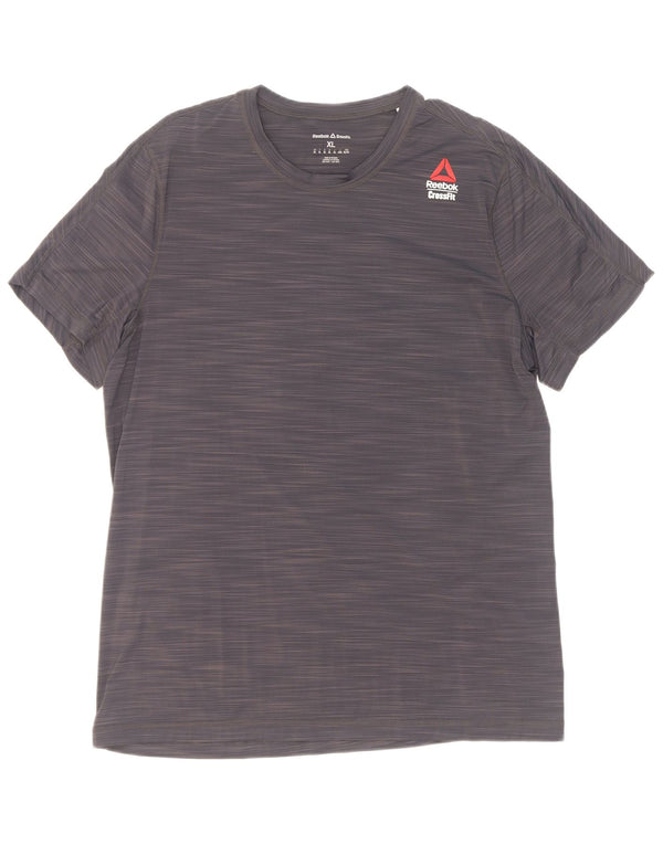 Reebok Camiseta Cross Fit para Hombre Top XL Gris Moteado