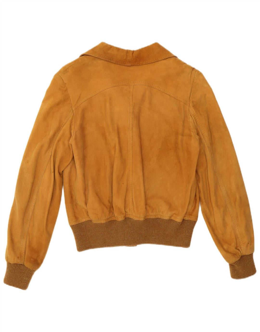Vintage mujer ante bomber chaqueta IT 44 marrón medio retro