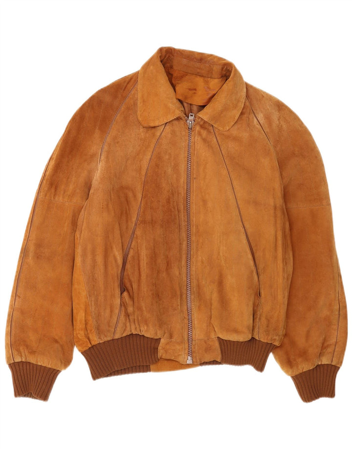 Zanella Chaqueta Bomber de Ante para Hombre IT 50 Grande Marrón